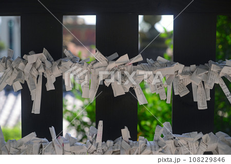 尾道艮神社のおみくじ結び 108229846