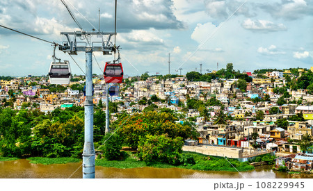 Cable car, public transit in Santo Domingo, capital of Dominican Republic Cable car, public transit in Santo Domingo, capital of Dominican Republic 108229945