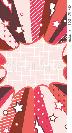 背景イラスト_集中線_カラフル 108229948