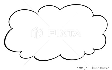 はずんだ雲型の吹き出し 108230852