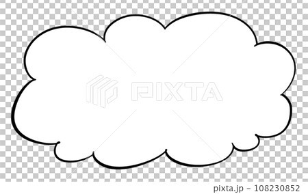 はずんだ雲型の吹き出し 108230852