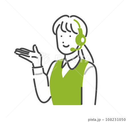 案内するオペレーターの女性 108231050