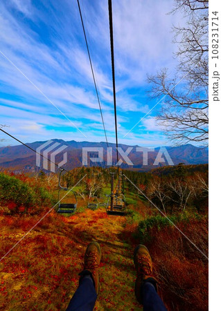 燃える秋、錦秋の北海道、十月、層雲峡の紅葉、黒岳ロープウェイ、ロープウェーで登る黒岳、赤黄色の紅葉 燃える秋、錦秋の北海道、十月、層雲峡の紅葉、黒岳ロープウェイ、ロープウェーで登る黒岳、赤黄色の紅葉 108231714