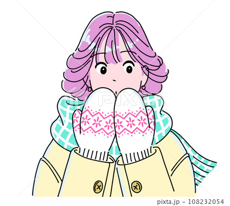 手袋をしているレトロポップな女の子 手袋をしているレトロポップな女の子 108232054