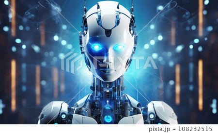 青い瞳のロボット 108232515