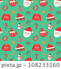 Hand-drawn Christmas Illustration Seamless Pattern 108233160