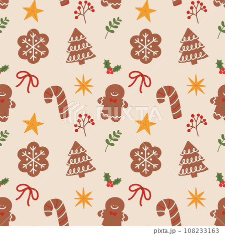 Hand-drawn Christmas Illustration Seamless Pattern Hand-drawn Christmas Illustration Seamless Pattern 108233163