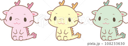 おすわり　龍 108233630