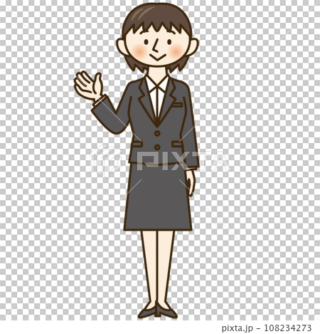 西裝革履的女人微笑著引導你 西裝革履的女人微笑著引導你 108234273