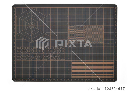 brown cutting mat isolated on white background, equipment in office brown cutting mat isolated on white background, equipment in office 108234657