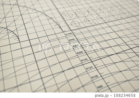closeup grey cutting mat, equipment in office closeup grey cutting mat, equipment in office 108234658