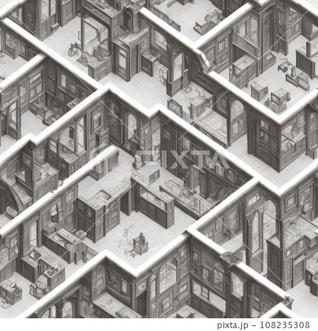 無限タイル／エッシャーの部屋 6 108235308