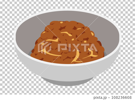 納豆放在一個小碗裡 納豆放在一個小碗裡 108236608