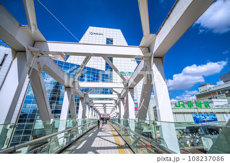 日本の東京都市景観 10月・新宿駅（南口）などを望む＝24日 108237086