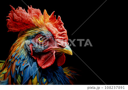 Image of rooster. Farm animals. 108237891