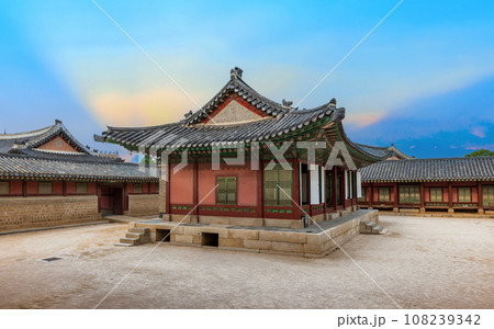 The palace complex or smaller palaces and halls inside Gyeongbokgung Palace 108239342