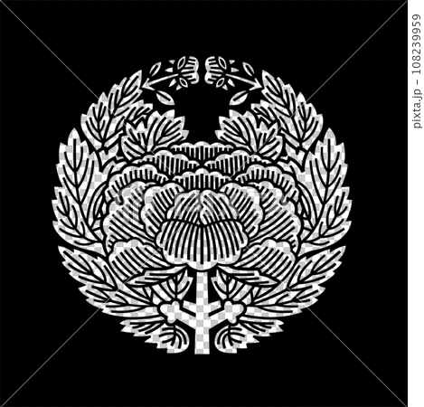 家紋　牡丹 108239959