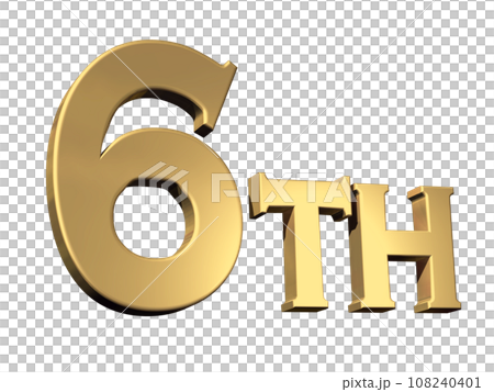 3DCG character "6th / 6th" gold, gold 108240401