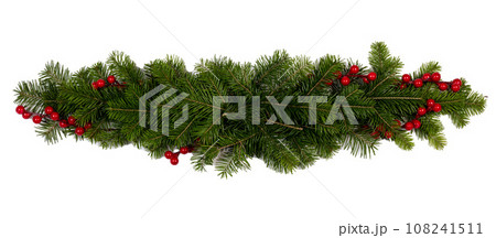 Christmas decoration on white 108241511