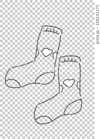 襪子的簡單線條畫 襪子的簡單線條畫 108242272