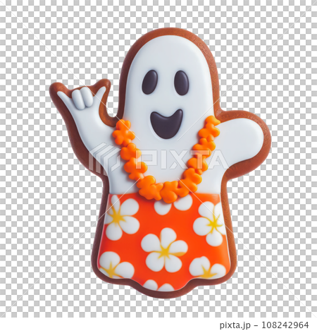 cute Halloween ghost gingerbread. cute Halloween ghost gingerbread. 108242964