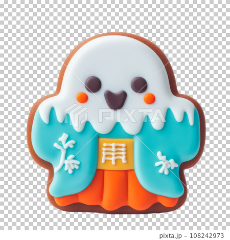 cute Halloween ghost gingerbread. cute Halloween ghost gingerbread. 108242973