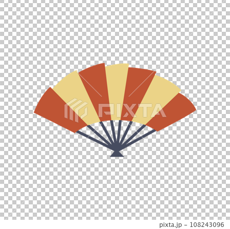 Folding fan illustration Folding fan illustration 108243096