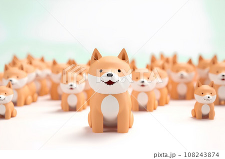 可愛い柴犬(3D) 可愛い柴犬(3D) 108243874
