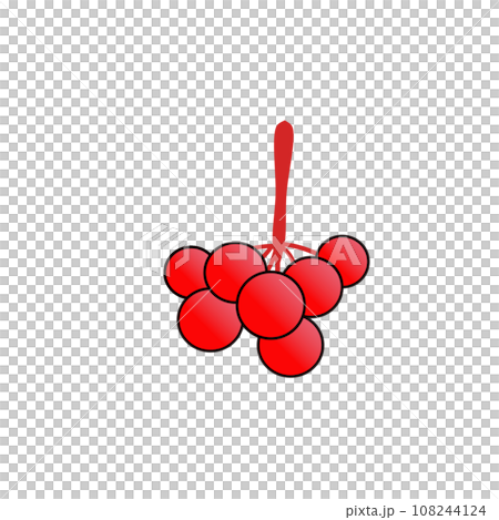 Illustration of red berries from the mountain Illustration of red berries from the mountain 108244124