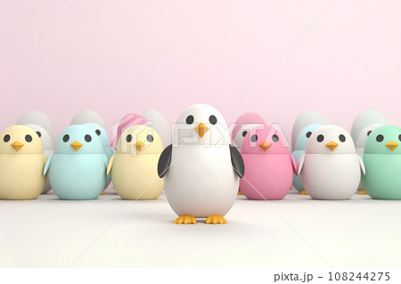 可愛いペンギン（3D） 108244275