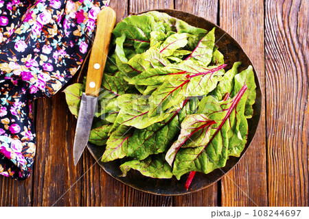 Healthy salad, leaves salad on plate 108244697