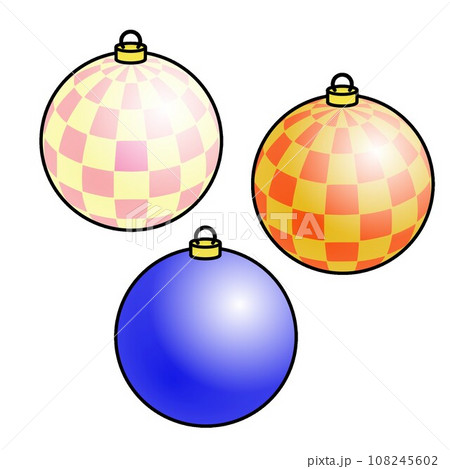 クリスマスボールのイラスト 108245602