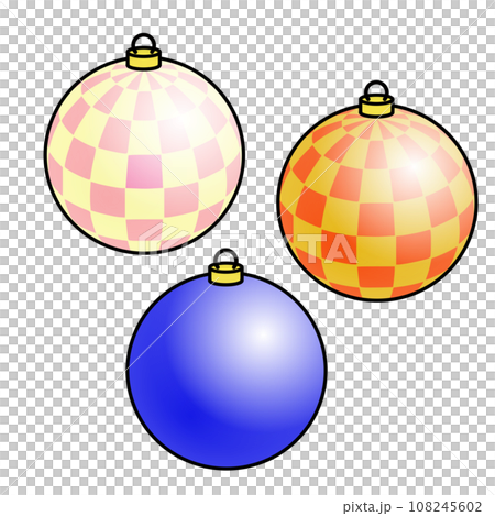 クリスマスボールのイラスト 108245602