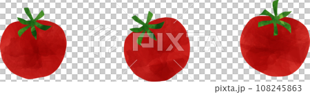 Ripe watercolor cherry tomatoes 108245863