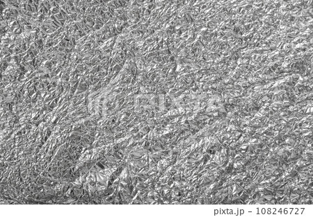 Aluminum Foil Texture Background, Wrinkled Aluminium Paper Pattern, Crumpled Tin Material Banner Aluminum Foil Texture Background, Wrinkled Aluminium Paper Pattern, Crumpled Tin Material Banner 108246727