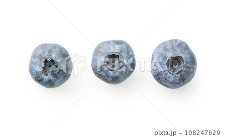 Three big blueberries isolated on white background Three big blueberries isolated on white background 108247629