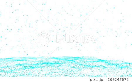 3D abstract digital technology blue light particles wave 108247672