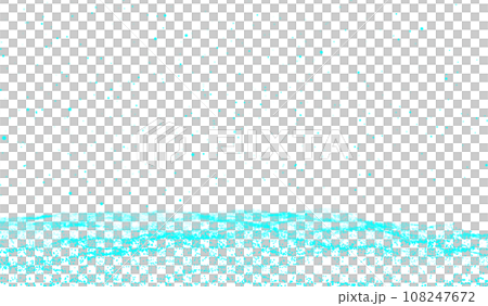 3D abstract digital technology blue light particles wave 108247672