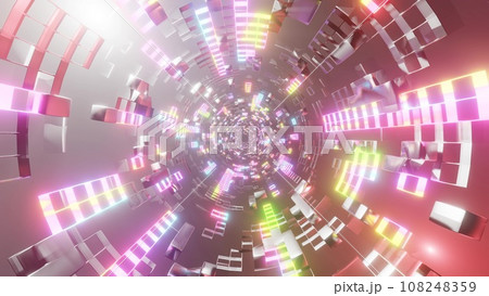 カラフルな光のトンネル Colorful light tunnel カラフルな光のトンネル Colorful light tunnel 108248359
