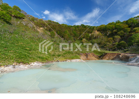 登別温泉大湯沼 　奥の湯　北海道観光 道南 108248696