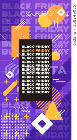 black friday special offer sale poster shopping flyer holiday promotion hot price discount banner 108249085