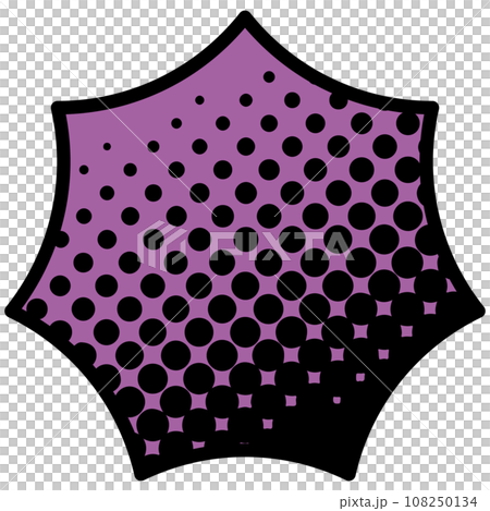 Speech bubble illustration 6 [Black halftone (purple)] 108250134