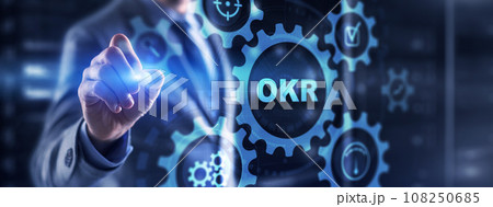 OKR. Objectives, Key and Results. Business target and focus concepts 108250685