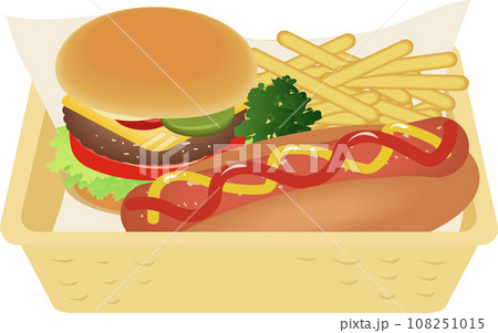 ハンバーガーとホットドッグ ハンバーガーとホットドッグ 108251015