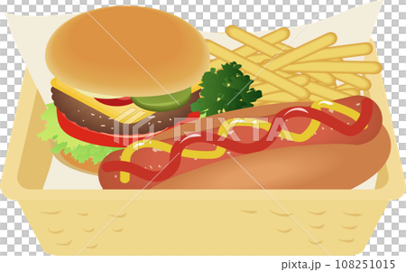 ハンバーガーとホットドッグ ハンバーガーとホットドッグ 108251015