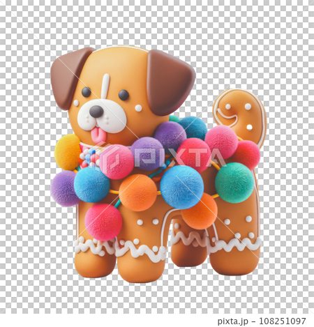 cute Christmas gingerbread decoration. cute Christmas gingerbread decoration. 108251097