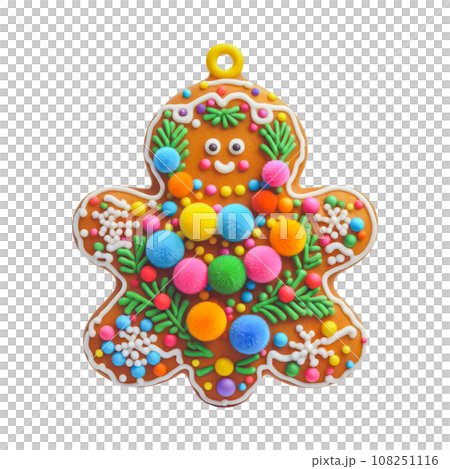 cute Christmas gingerbread decoration. cute Christmas gingerbread decoration. 108251116
