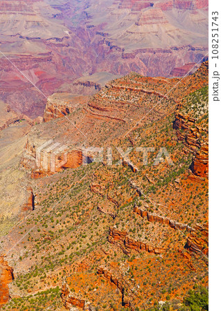 Aerial view of the Grand Canyon on a sunny summer day. 108251743