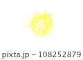 3D abstract digital technology yellow light particles wave 108252879