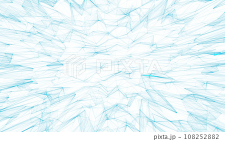 3D abstract digital technology blue light particles wave 108252882